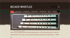Desktop Screenshot of beckerwhistles.com